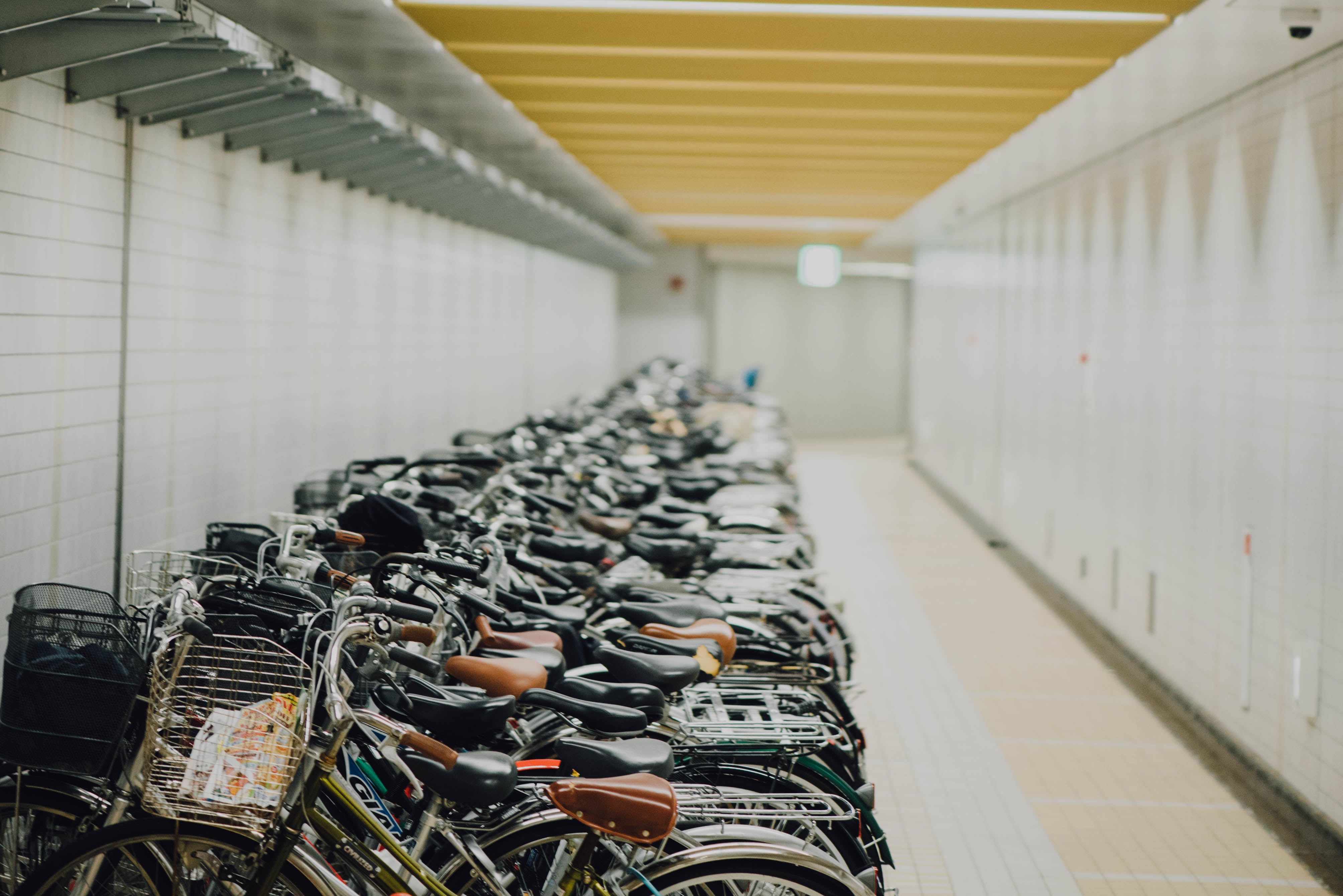 Bicycle storage inside building